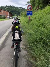 Auf dem Velo